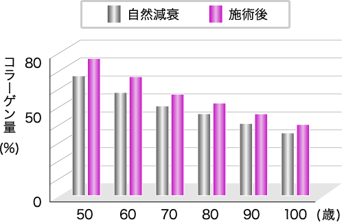 皮膚におけるコラーゲンの含有量